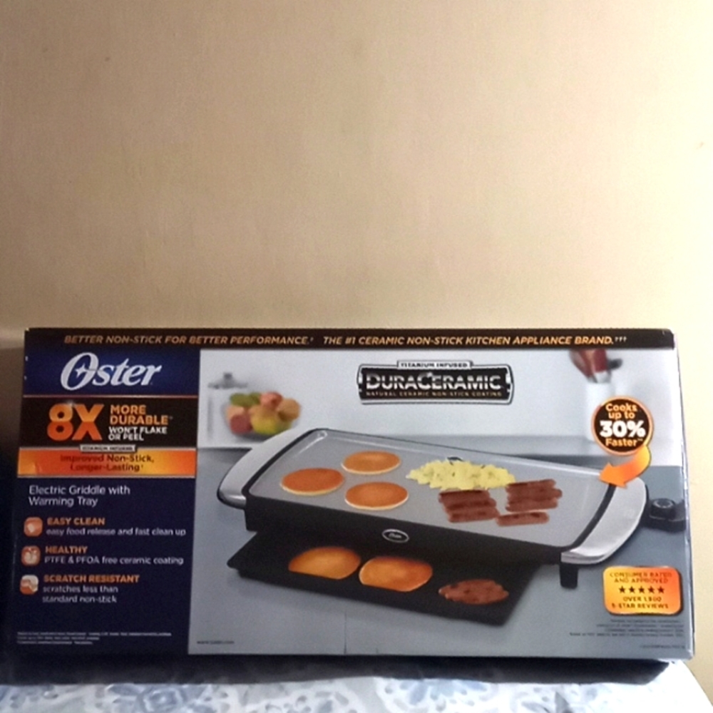 Electric Griddle with warming Tray